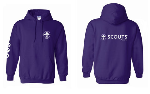 SCOUTS AOTEAROA PURPLE HOODIE - ADULT SIZES S - 3XL