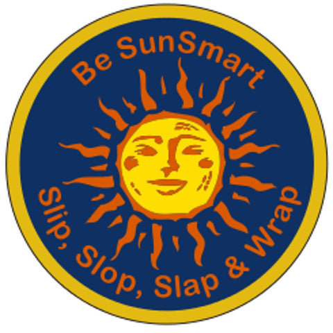 CUB BADGE - BE SUN SMART - SLIP, SLOP, SLAP & WRAP