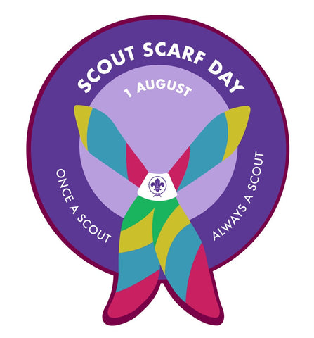 EVENT BADGE - SCOUT SCARF DAY - MAROON BORDER