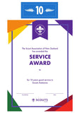 SERVICE AWARD - YEARS SERVICE - BADGE, CERTIFICATE, PIN