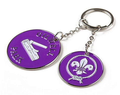 KEYRING - WORLD SCOUTS AND GILWELL PARK CHARM KEY RING