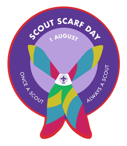 EVENT BADGE - SCOUT SCARF DAY - RED BORDER