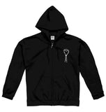SCOUTS AOTEAROA ILLUSTRATED ZIP-UP HOODIE - BLACK