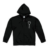 SCOUTS AOTEAROA ILLUSTRATED ZIP-UP HOODIE - BLACK
