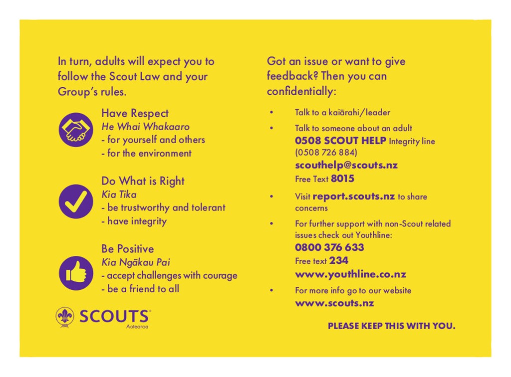 Scout Yellow Card.pdf YOUTH RESOURCE - YOUTH CARD - SCOUTS AOTEAROA – Scouts Direct