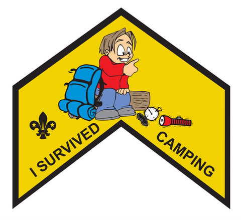 BLANKET PATCH - I SURVIVED CAMPING, arrow