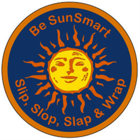 KEA BADGE - BE SUN SMART - SLIP, SLOP, SLAP & WRAP