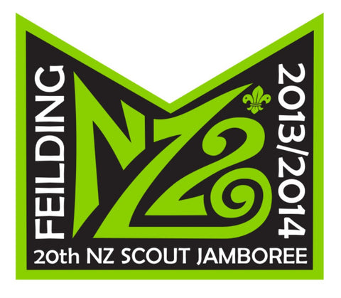 NZ20 FEILDING 20TH NZ SCOUT JAMBOREE 2013 / 2014 STICKER - SMALL