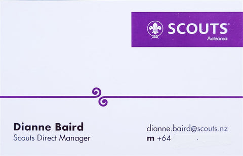 OFFICIAL SCOUTS AOTEAROA BUSINESS CARDS