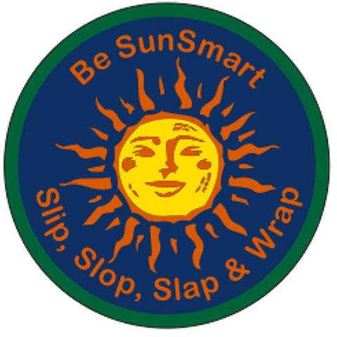 SCOUT BADGE - BE SUN SMART - SLIP, SLOP, SLAP & WRAP