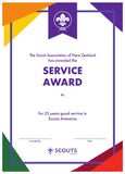 SERVICE AWARD - YEARS SERVICE - BADGE, CERTIFICATE, PIN